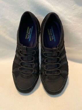 Skechers Black Memory Foam Slip-On Sneakers
